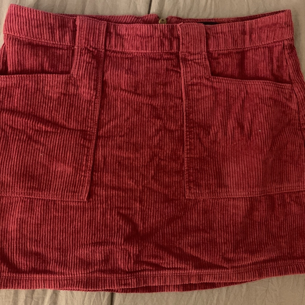 Corduroy Pink Magenta Mini Skirt